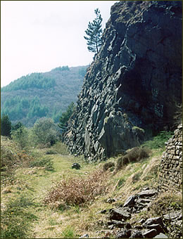 Cutting known locally as 'The Rock of Gibraltar'