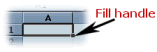 Fill handle on selected cell