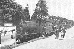 Mumbles bound train waiting at Brynmill Station