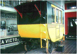 Replica of Simon Llewellyn's horse drawn carriage